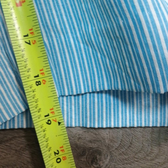 Alfred Dunner Blue White Stripe Light Weight Capri Pants Size 10 - Picture 6 of 7